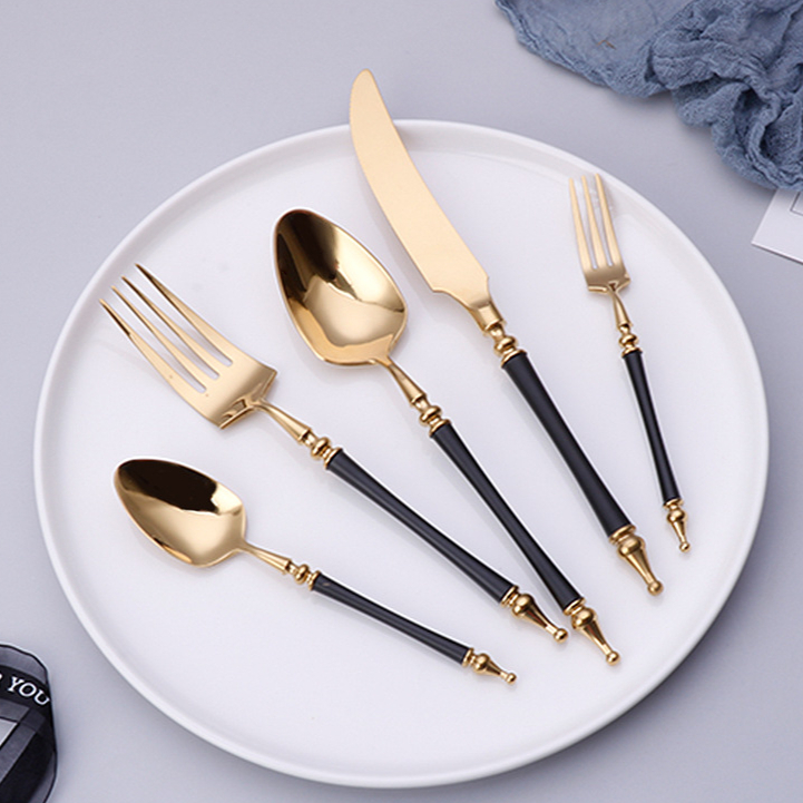 럭셔리 서양 골드 식기 세트 스테인레스 스틸 나이프 포 - Kitchen Appliances Luxury 리뷰 및 가격