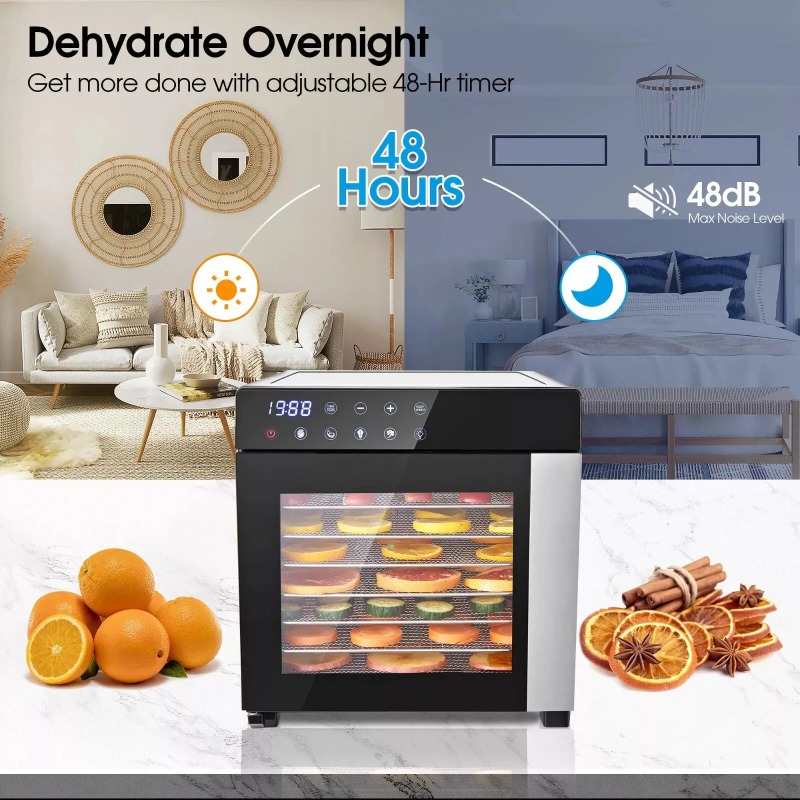 8단 스테인리스 스틸, 600W, 4가지 사전 설정 및 - Dehydrator Tray Electric 리뷰 및 가격