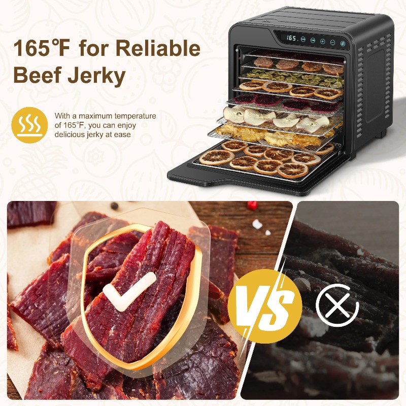 8트레이 스테인리스 스틸 625W, 165 ° 육포/과 - Dehydrator Tray Electric 리뷰 및 가격