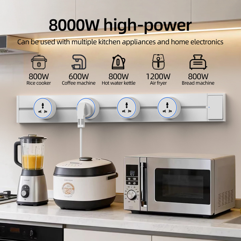 화이트 홈 이동식 파워 트랙 소켓 원키 전원 차단 스위 - Kitchen Appliances Uk 리뷰 및 가격