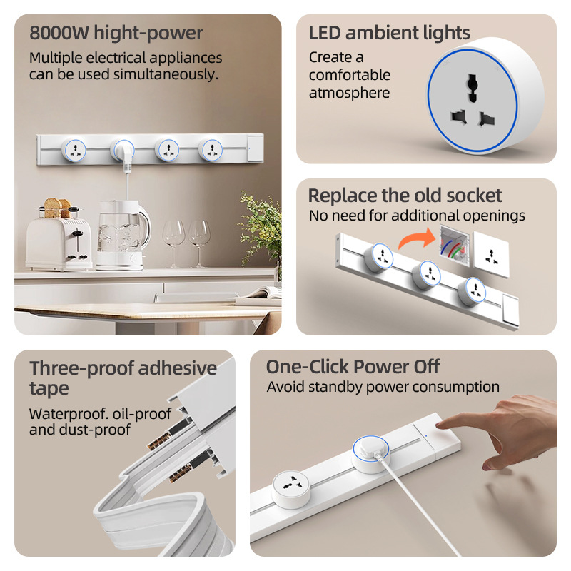 화이트 홈 이동식 파워 트랙 소켓 원키 전원 차단 스위 - Kitchen Appliances Uk 리뷰 및 가격