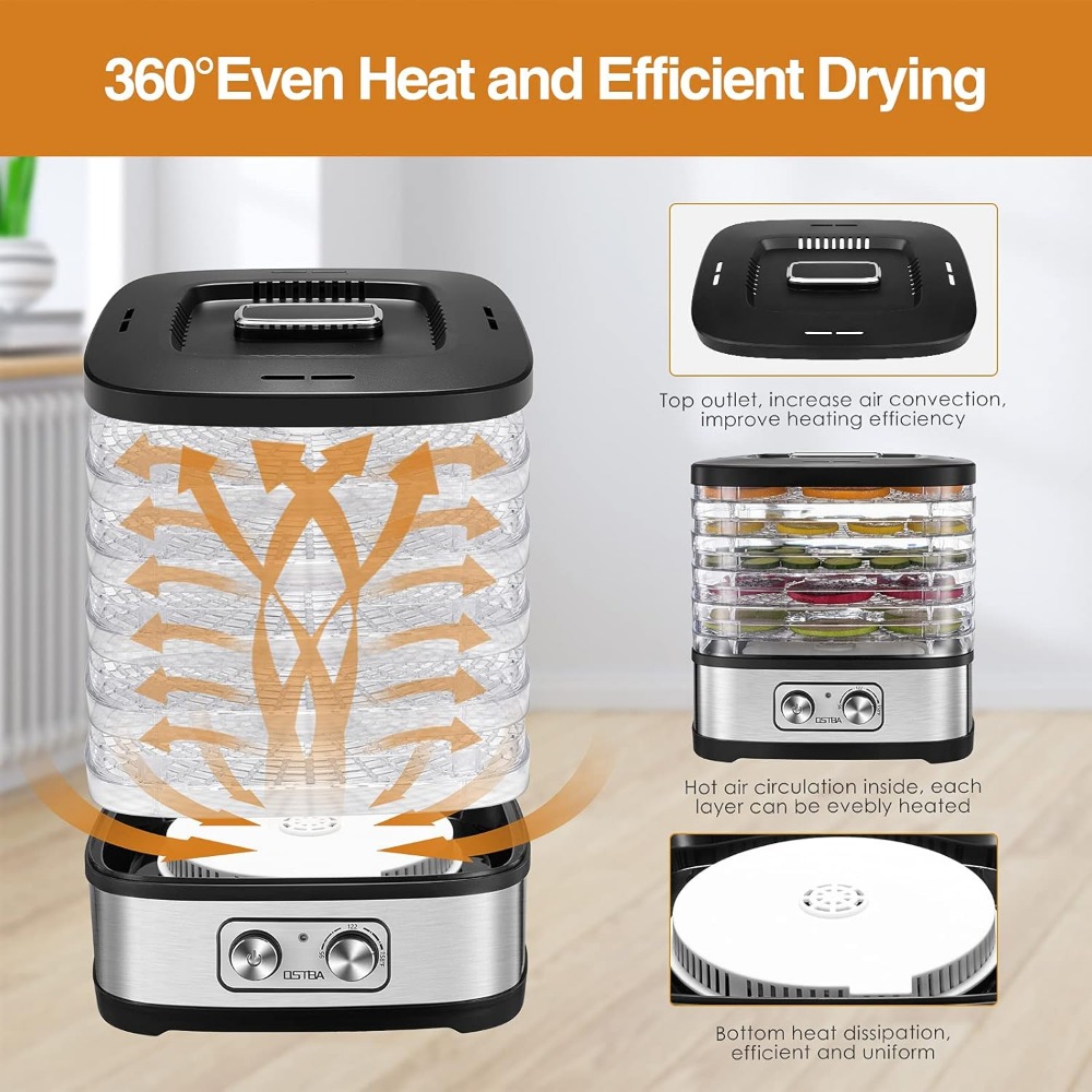 전기식 식품 건조기, 온도 조절 가능, 식기세척기 사용 - Dehydrator Tray Electric 리뷰 및 가격