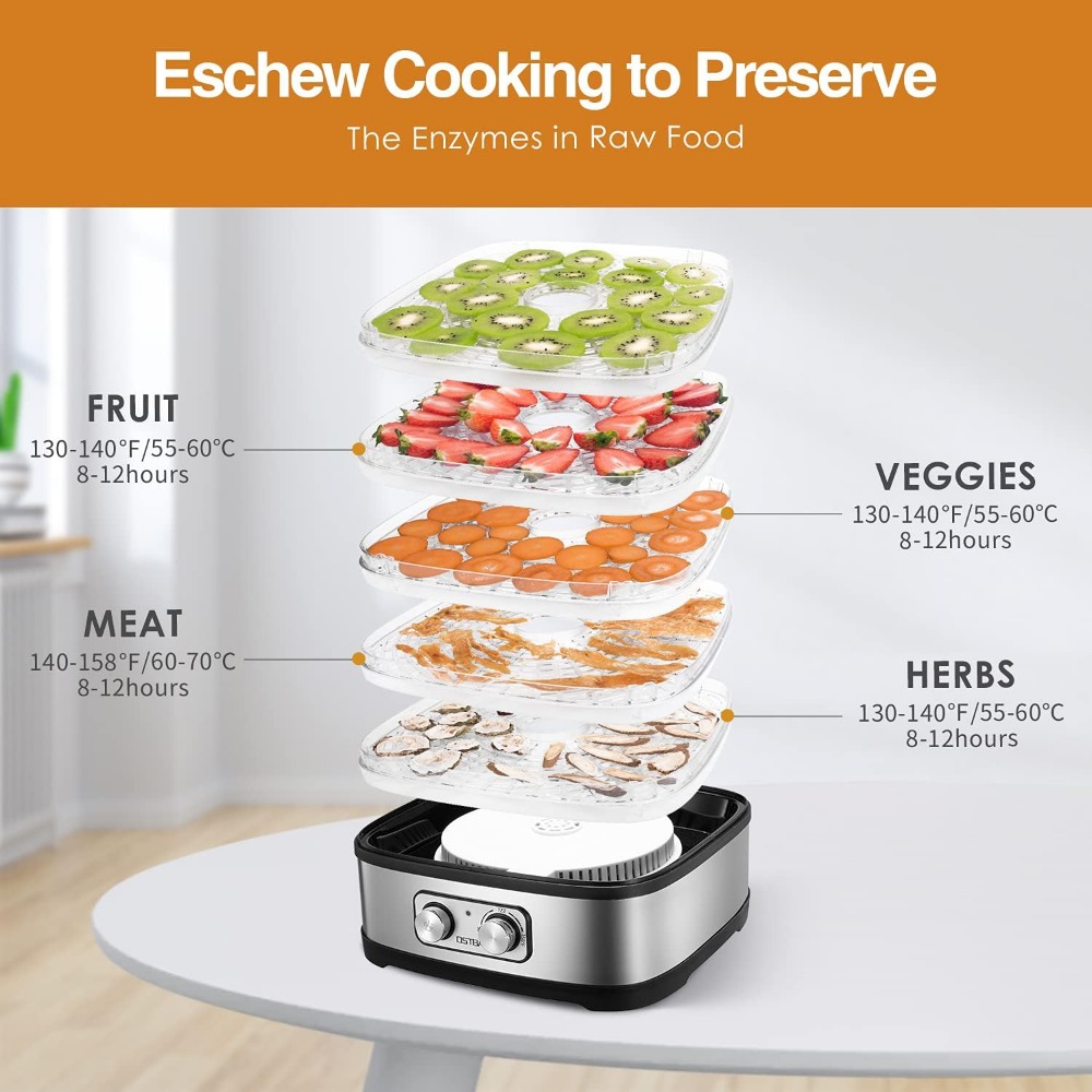 전기식 식품 건조기, 온도 조절 가능, 식기세척기 사용 - Dehydrator Tray Electric 리뷰 및 가격