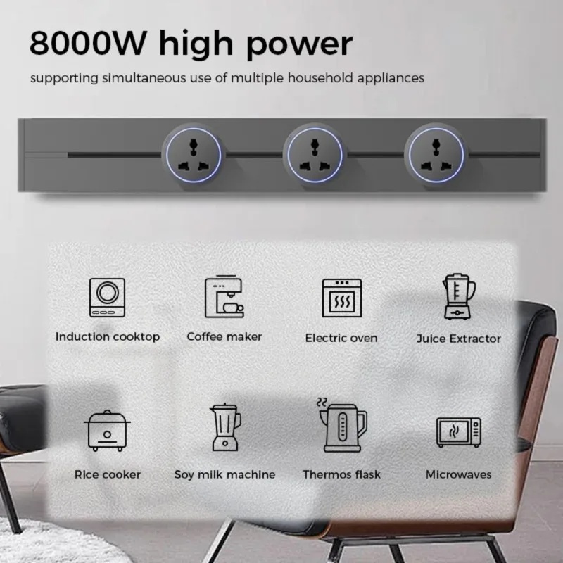 벽면 전원 레일 소켓 고급형 가정용 주방 사무실용 80 - Kitchen Appliances Uk 리뷰 및 가격